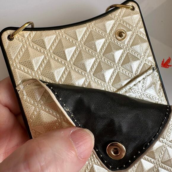 BANDOLIER Pyramid Studs iPhone 13 Pro Max RARE CASE Purse NEW! pouch gold unisex - Picture 11 of 11